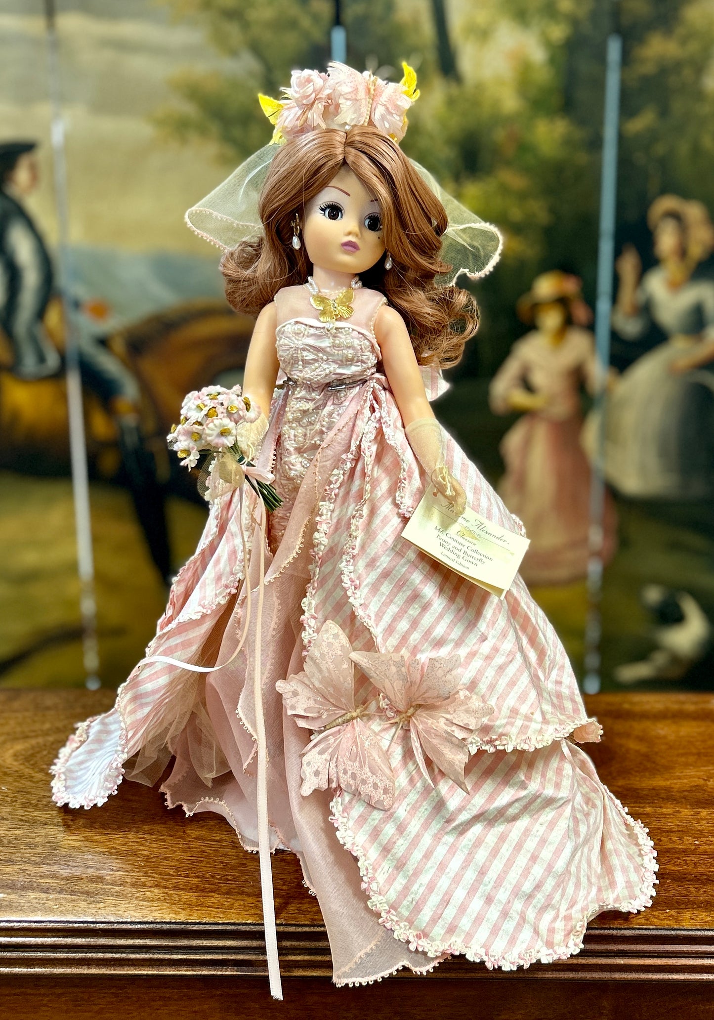 Couture Collection, Madame Alexander Doll, Limited Edition "Cissy" Peony & Butterfly Wedding Gown, 20" Tall Bride, Poseable