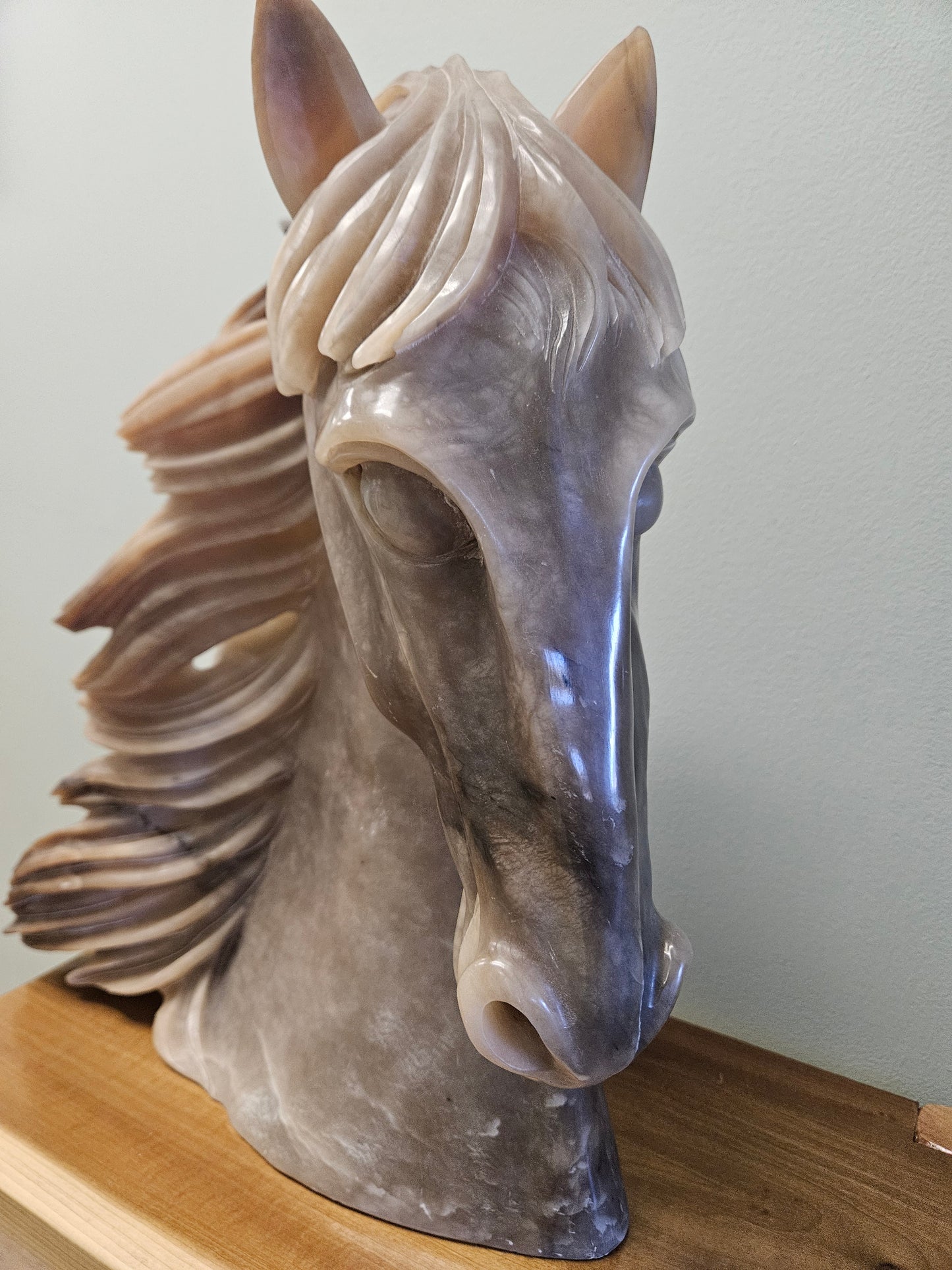 Authentic Signed Spanish Alabaster Horse Head