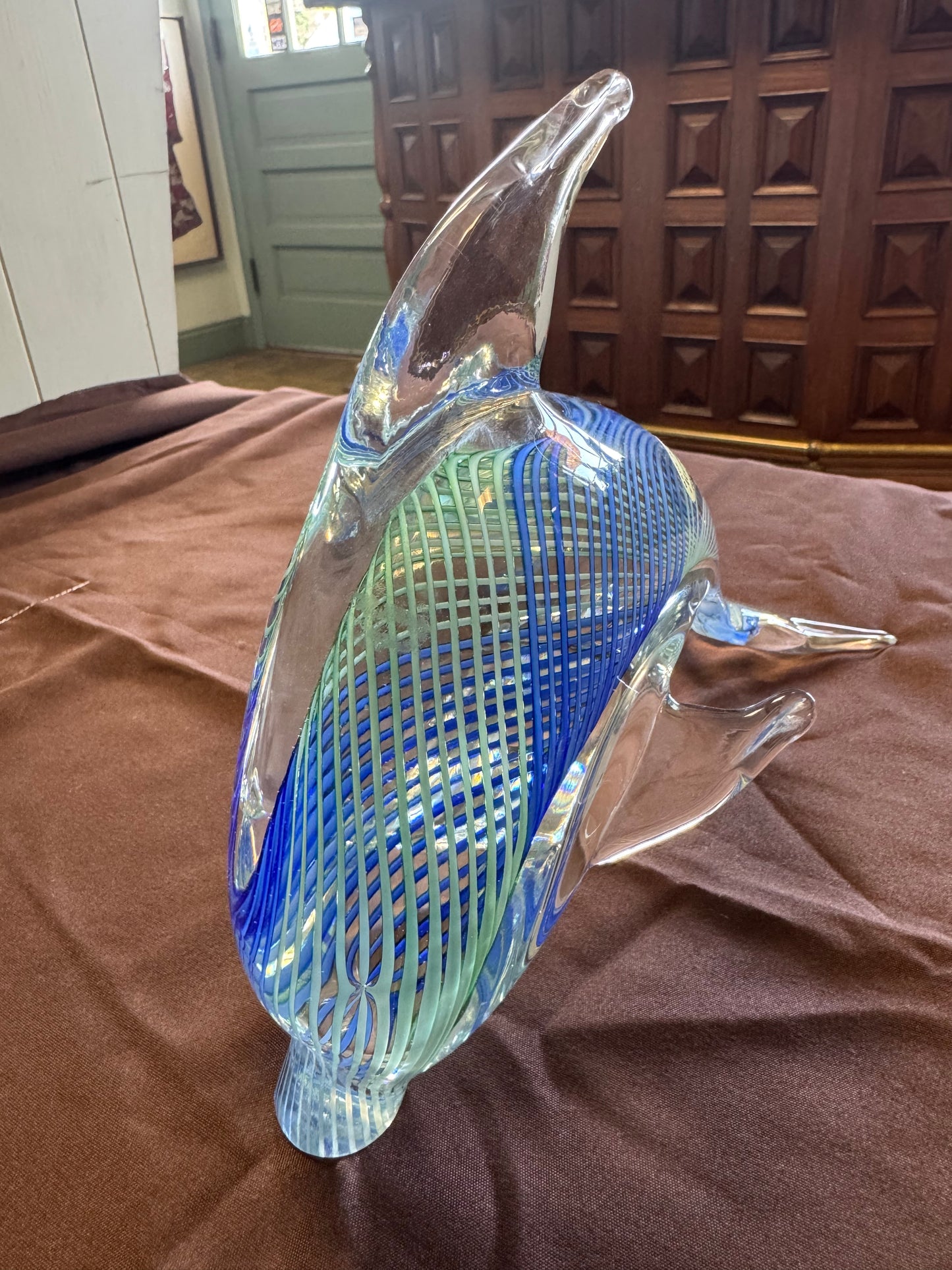 Hand-Blown Murano Glass Dolphin