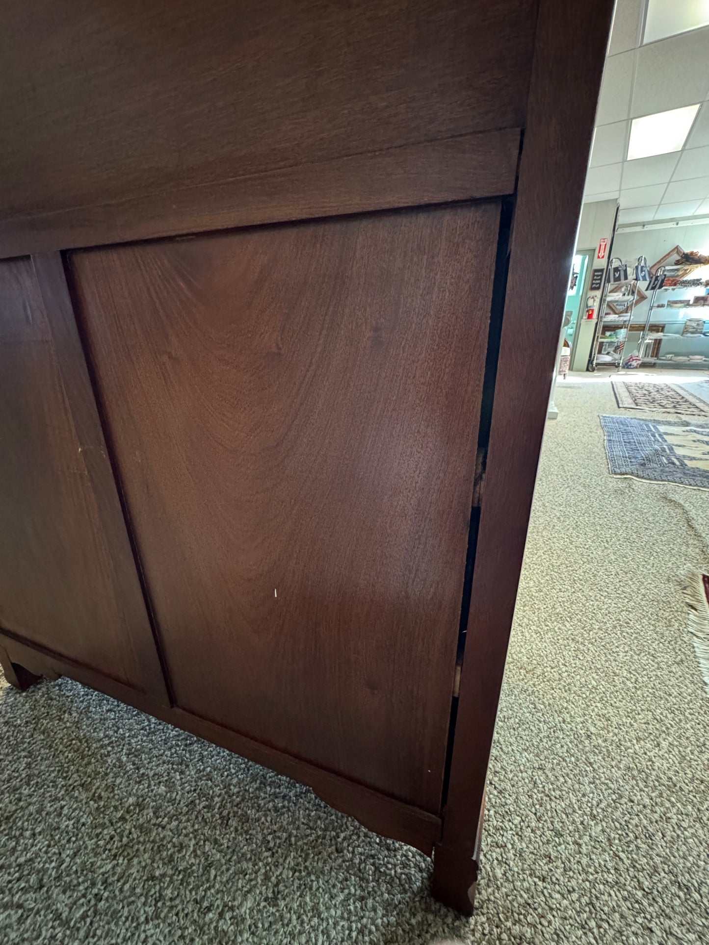 Solid Wood Oriental Design Secretary Desk