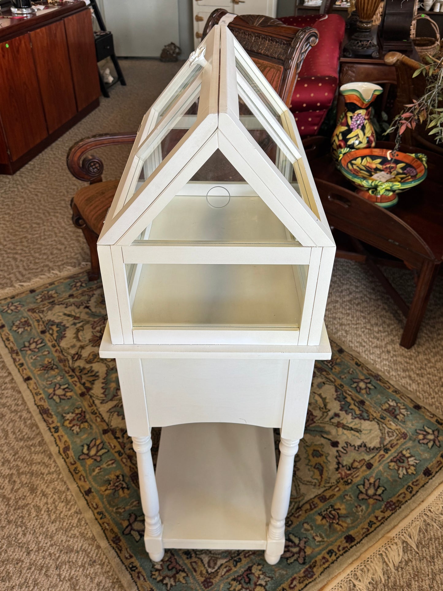 White Terrarium Table