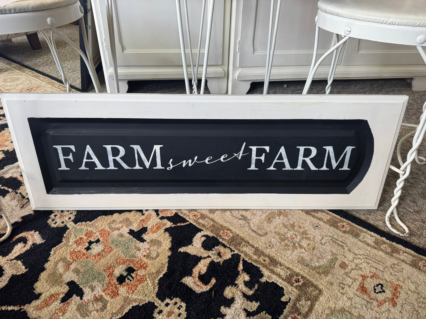 "Farm Sweet Farm" Rustic Wall Sign