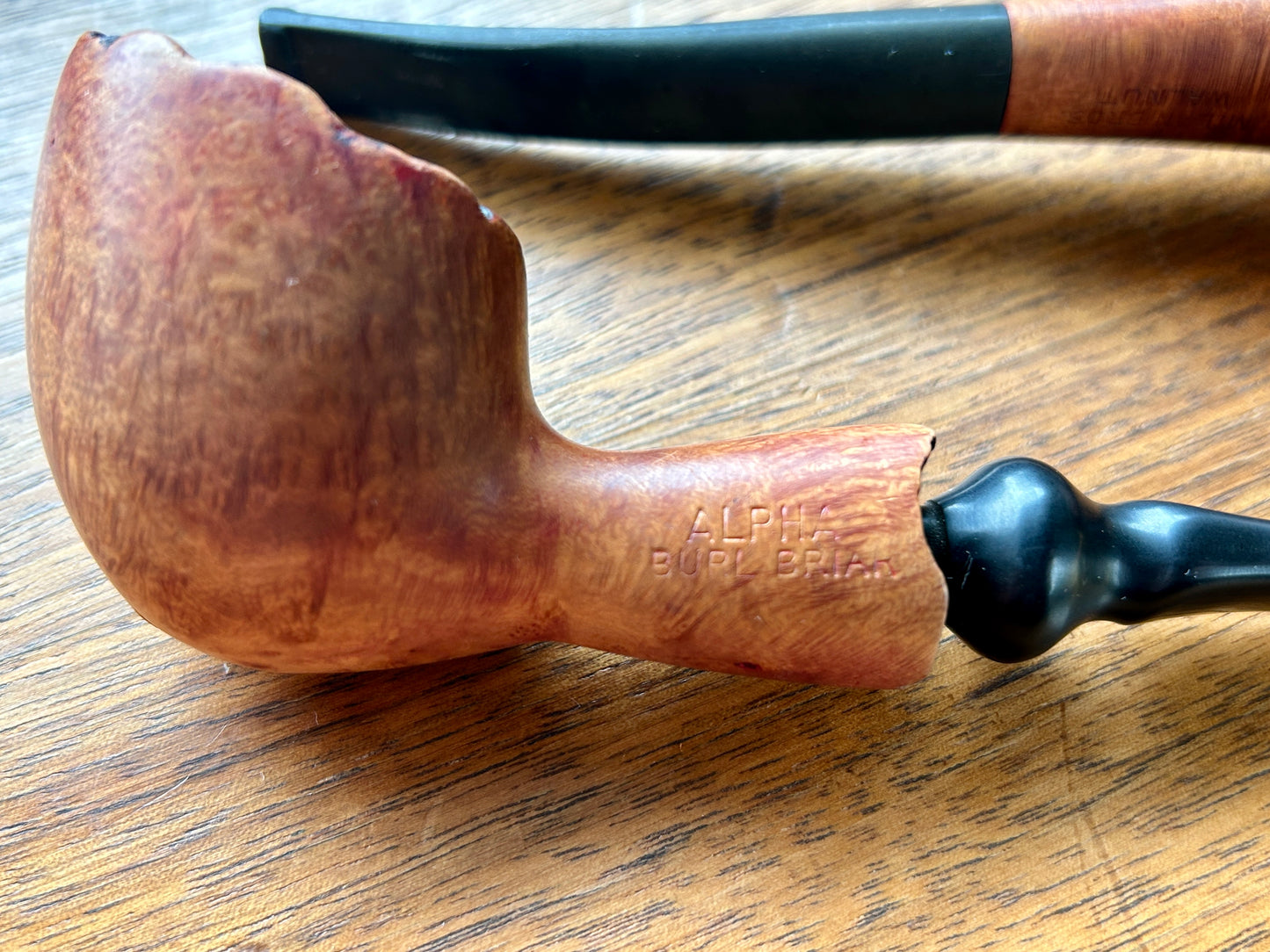 Beautiful, Vintage Pipe Collection w Walnut Decatur Pipe Stand, Walnut, Briar, Meerschaum, Made in England, US, Israel