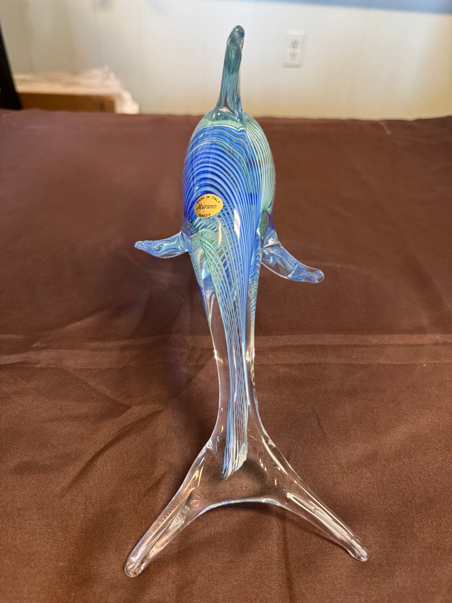 Hand-Blown Murano Glass Dolphin