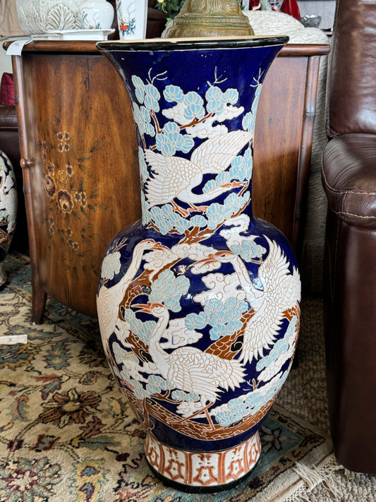 Large "Bird Paradise" Floor Vase