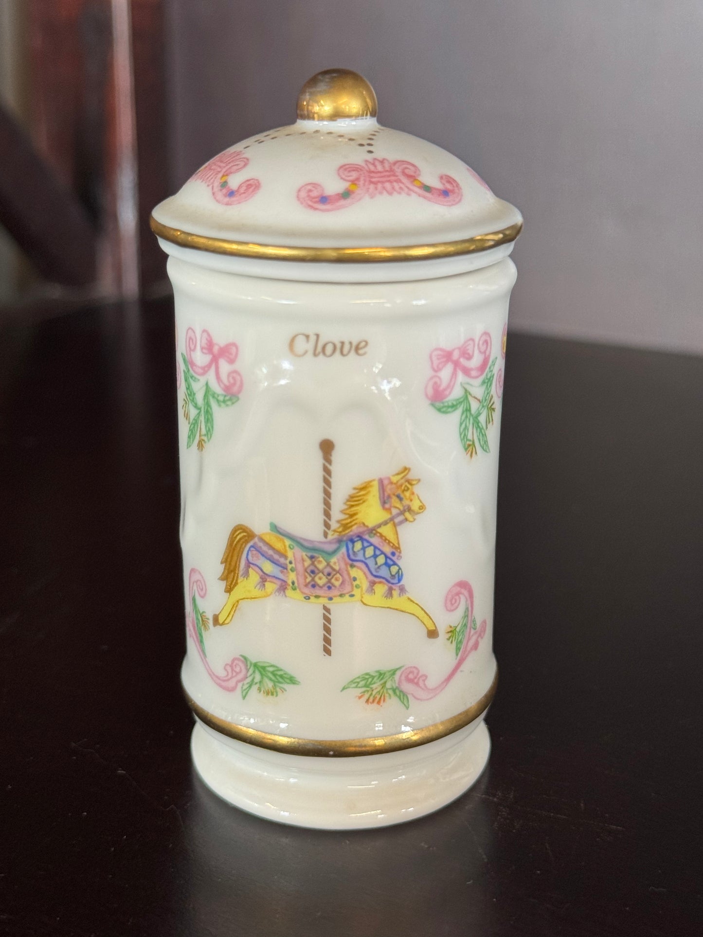Set Of Ten Lenox Carousel Spice Jars