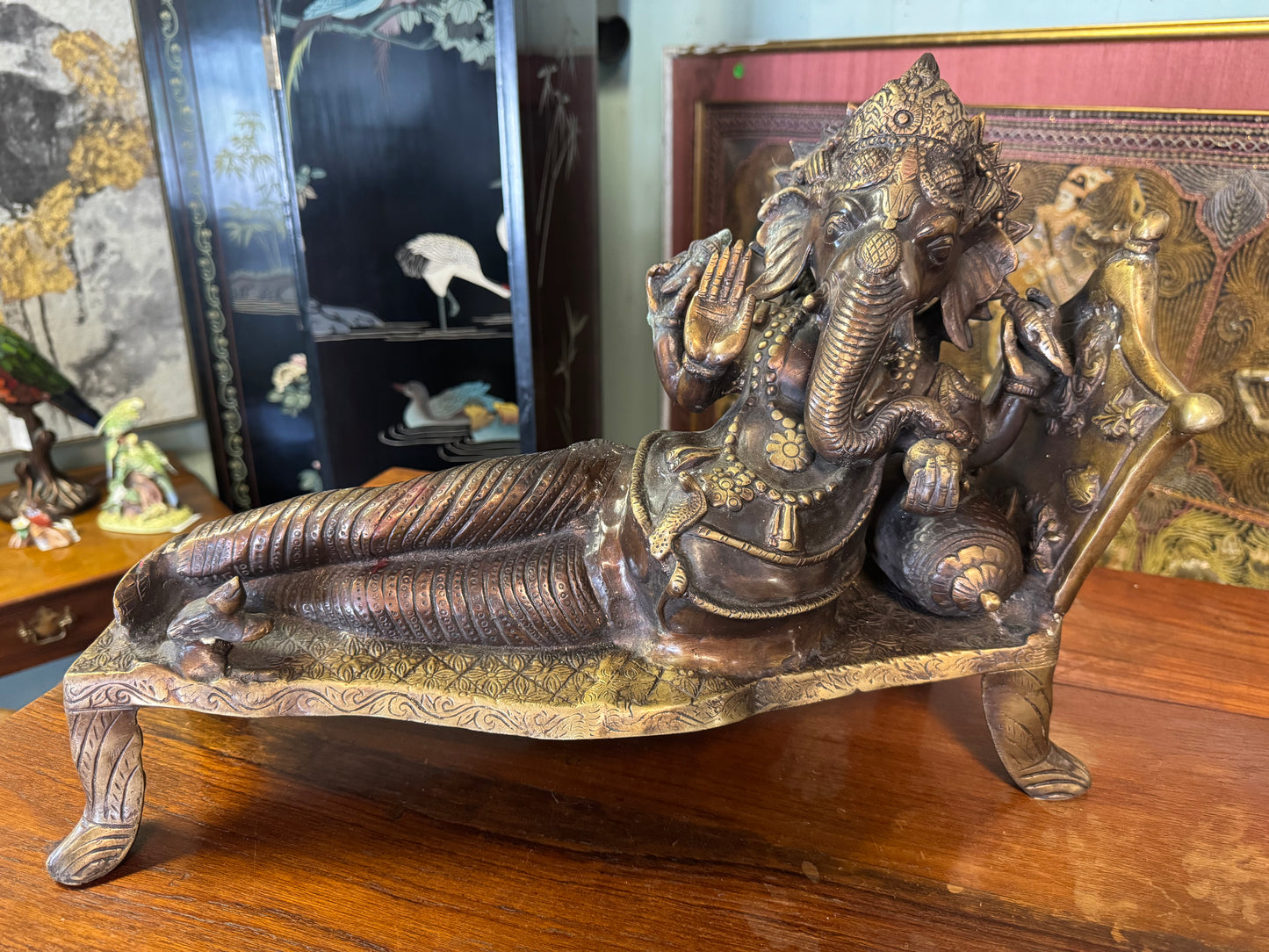 Ganesha Elephant Bronze and Brass Sculpture
