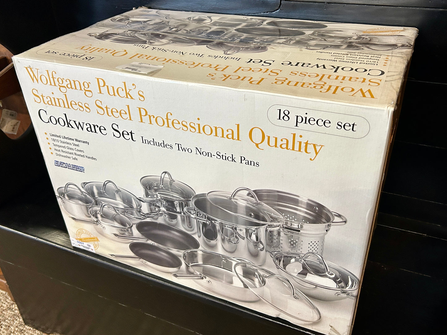 WOLFGANG PUCK'S 18pc.Stainless Steel Cookware Set, NEW