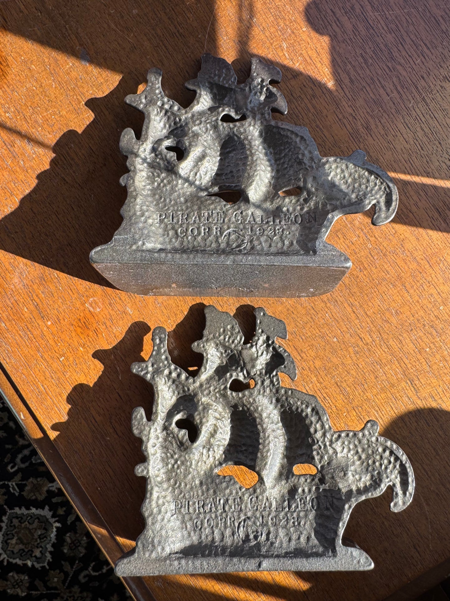 Cast Iron Pirate Galleon 1928 Bookends