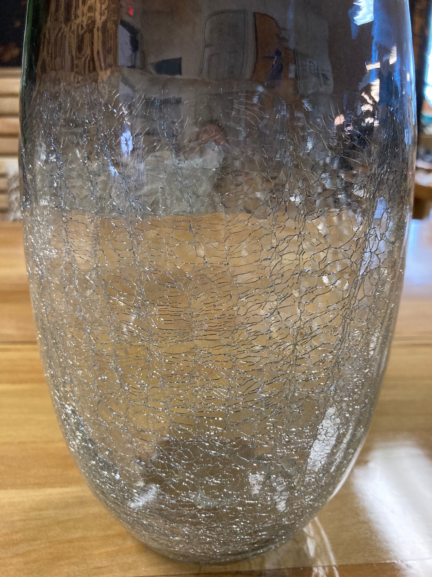 Crackle Art Glass Vase