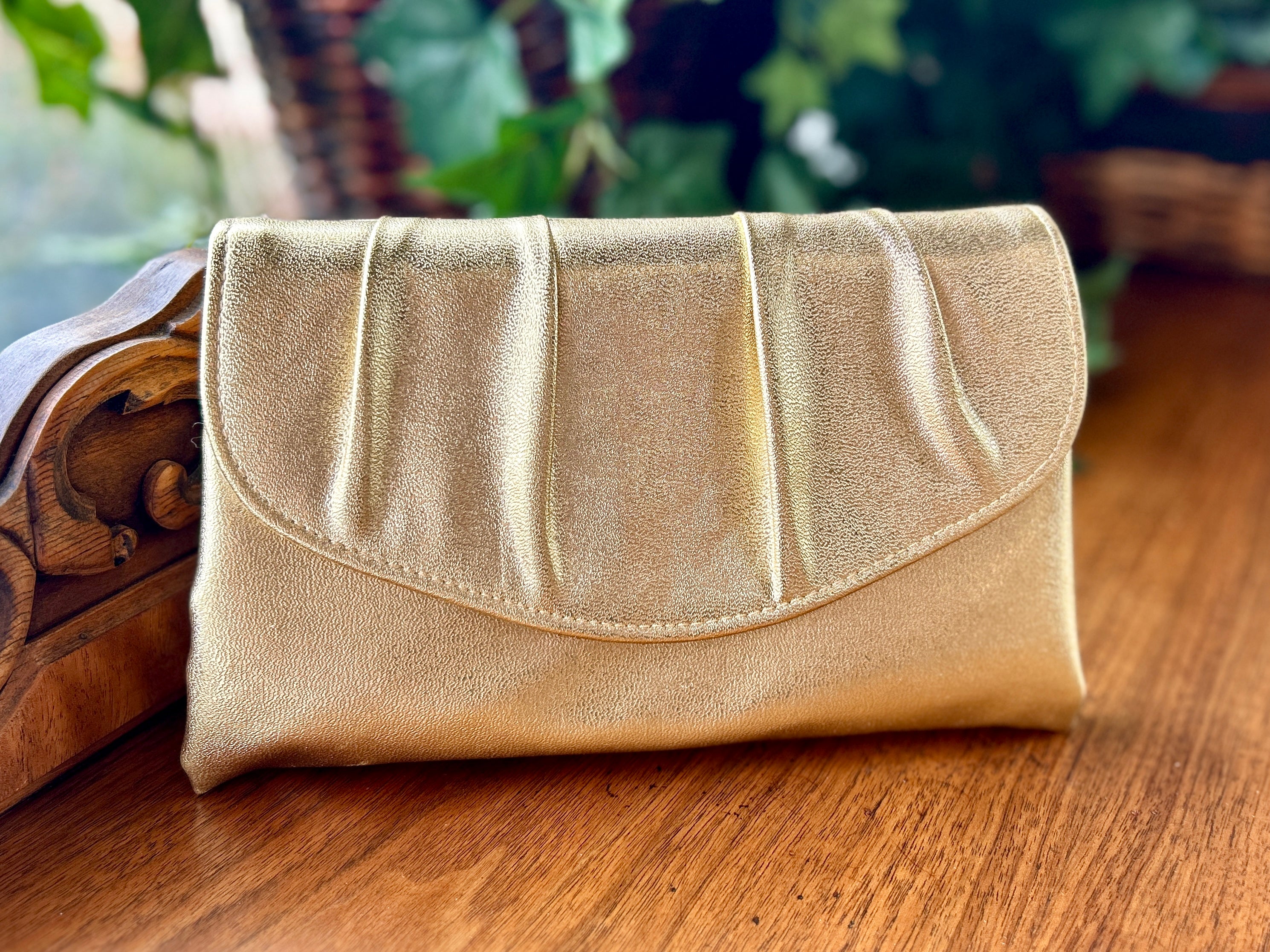 Vintage 1950's Rosenfeld on sale Gold Snap Closure Clutch Purse