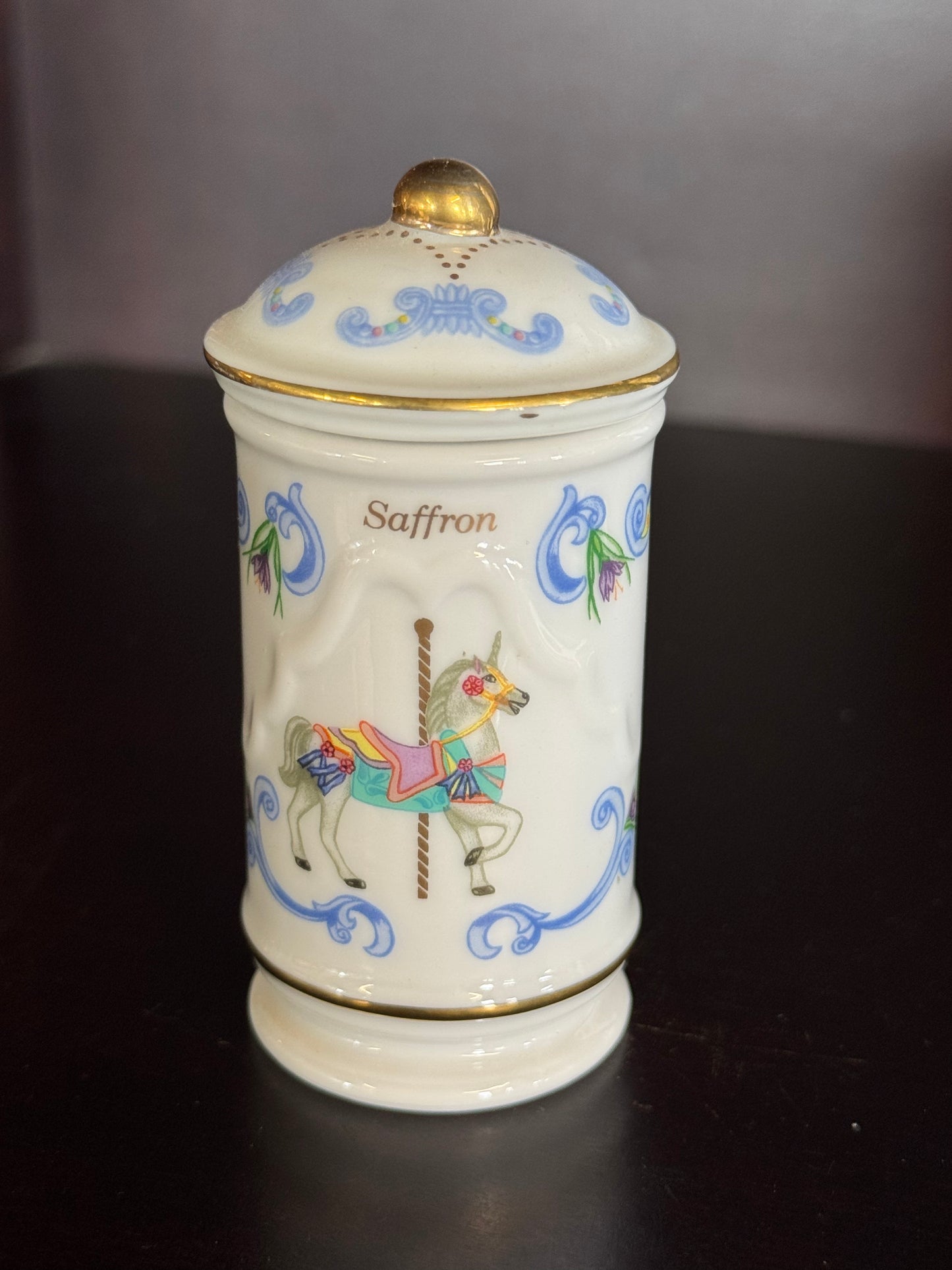 Set Of Ten Lenox Carousel Spice Jars