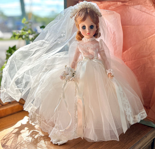 1950s Madame Alexander Doll, the Elise Bride Doll in Original Box, Wedding Gown, Style 1760