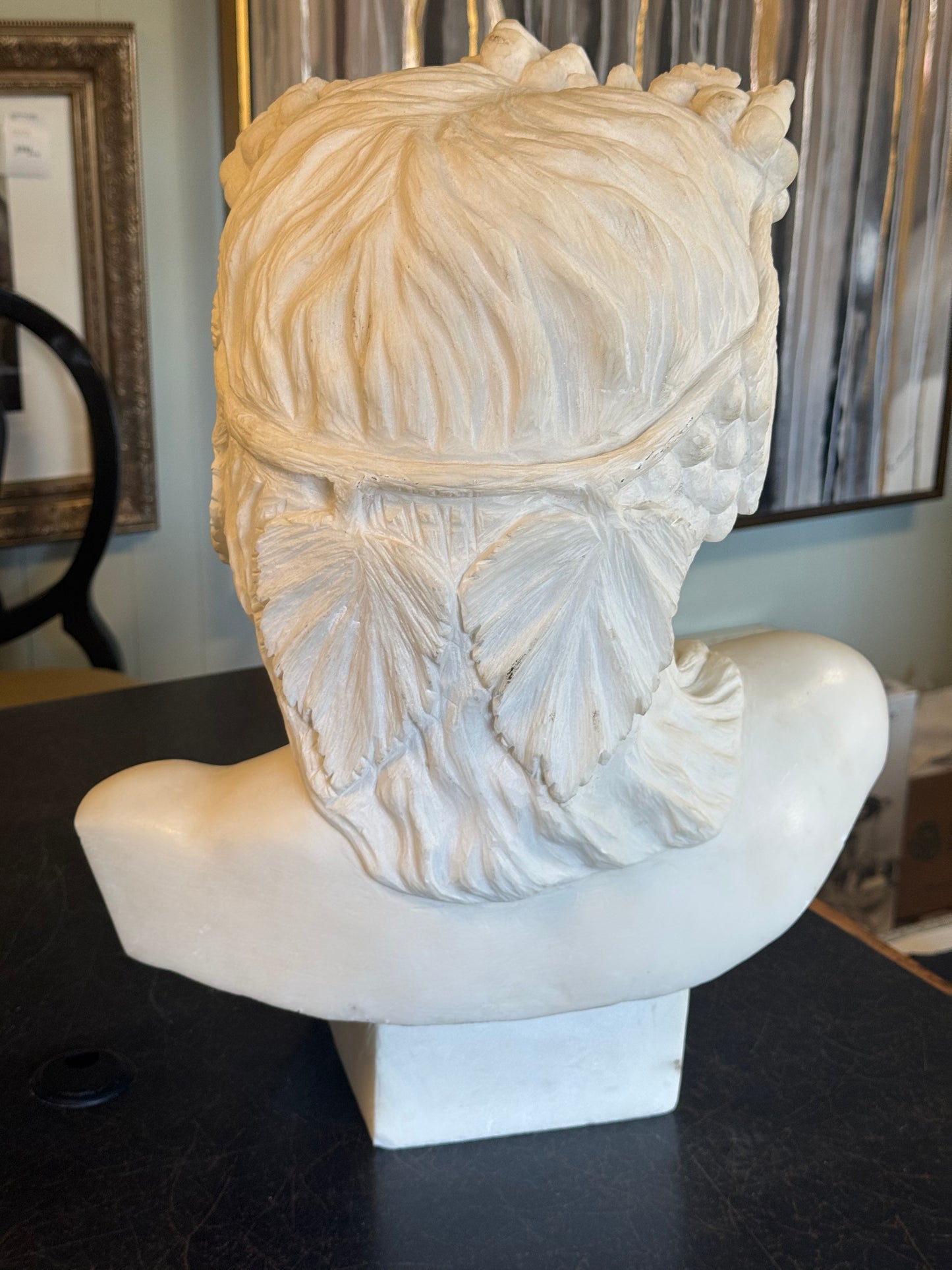 Marble Bust Of Dionysus- God Of Wine & Pleasure