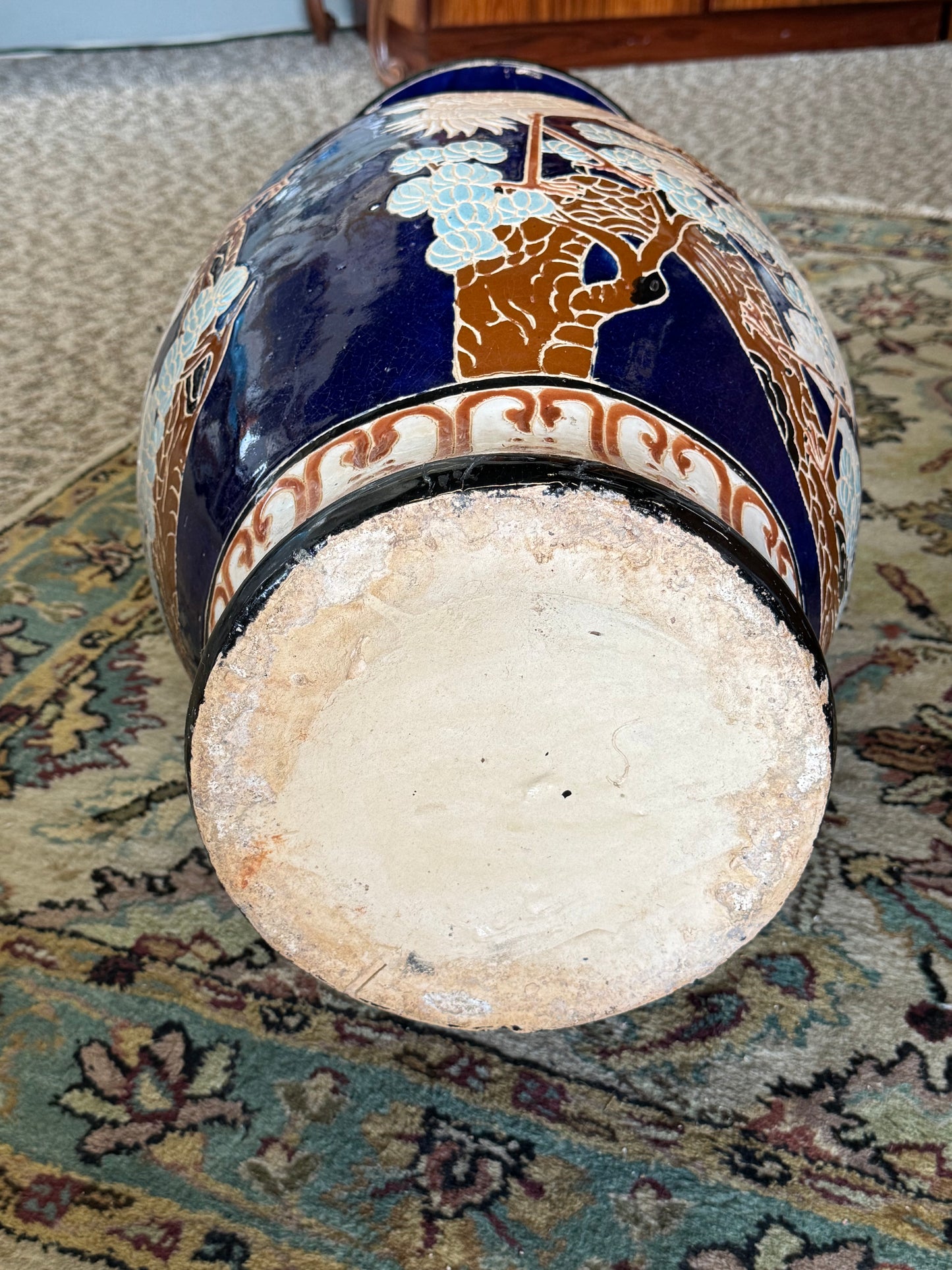 Large "Bird Paradise" Floor Vase