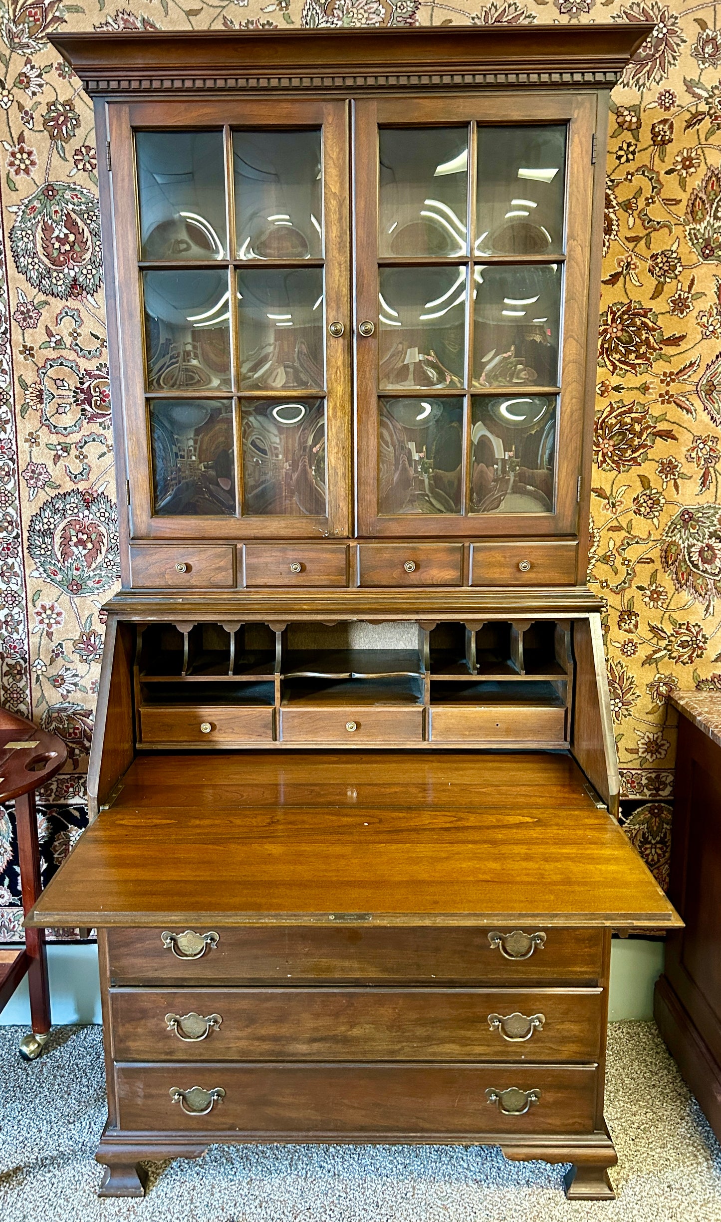 Pennsylvania House Secretary Desk, 79" Tall, Solid Wood