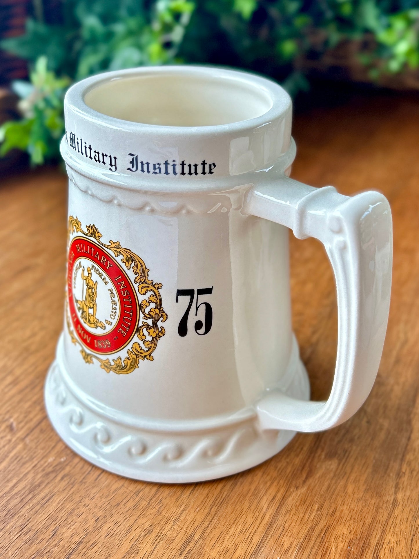 1975 Virginia Military Institute Stein Personalized "Guy", 6" Tall, by W.C. Bunting Co. USA