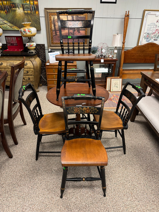 Black & Gold Hitchcock Chair