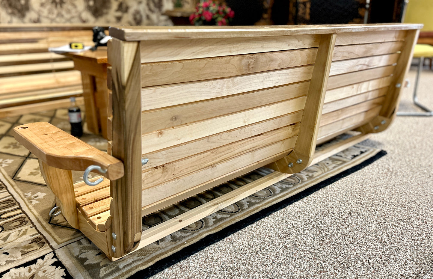 Handcrafted Wooden Porch/Patio Swing, 72" Wide