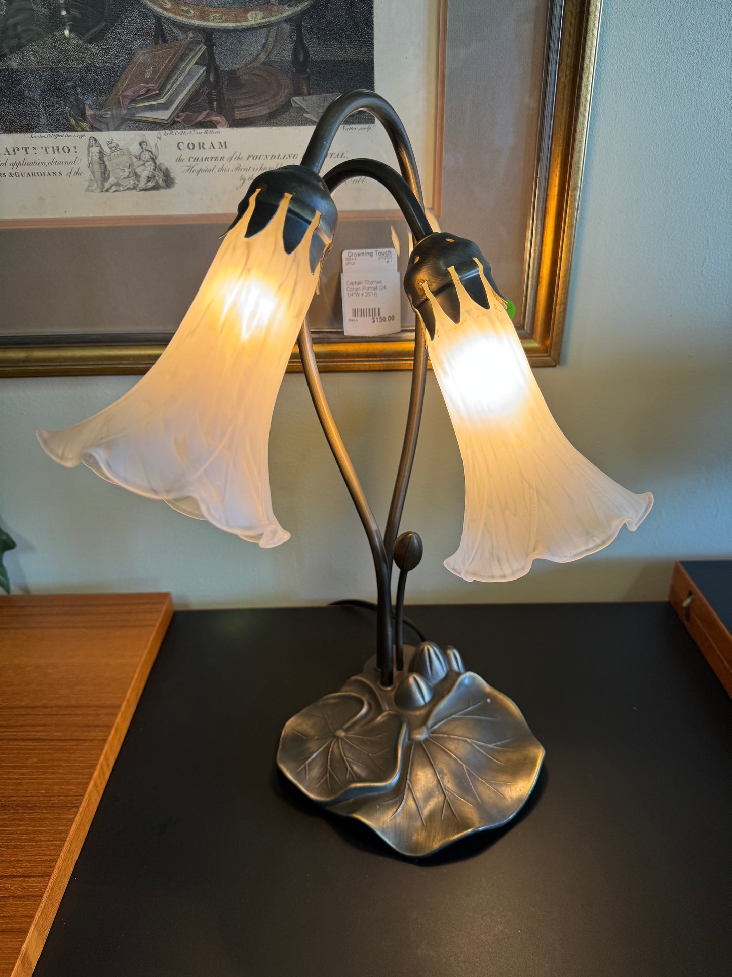 Art Deco Lily Pad Table Lamp