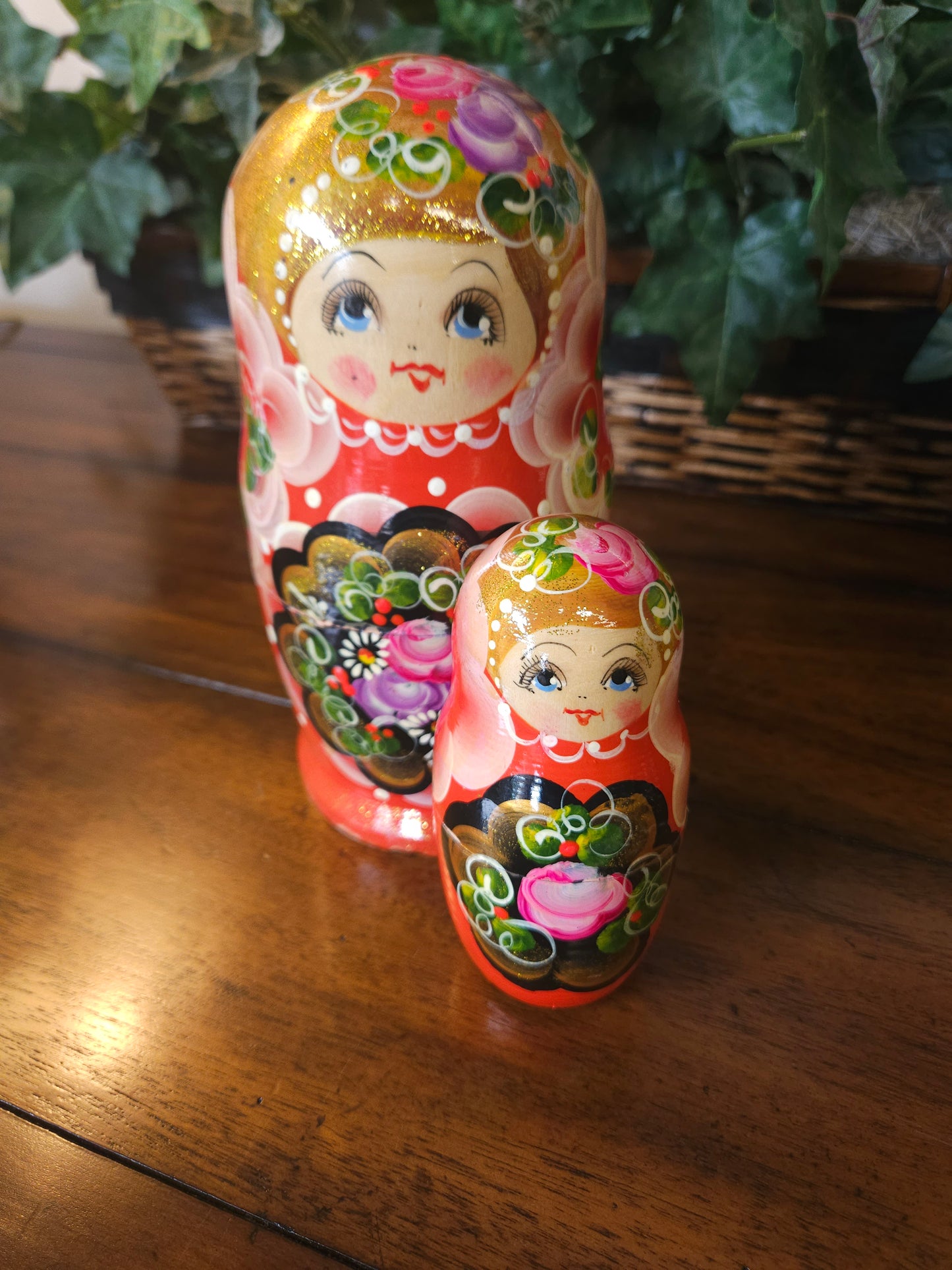 Two Piece Hand Painted Nesting Dolls