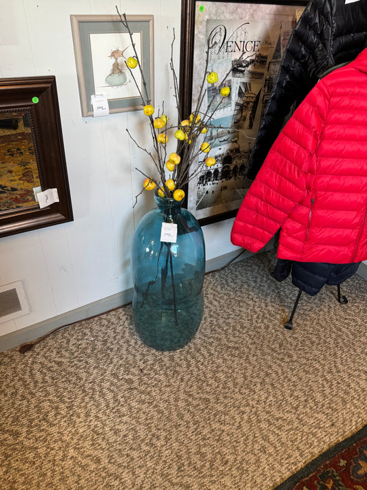 Large Tall Hand-Blown Glass Jar/Vase