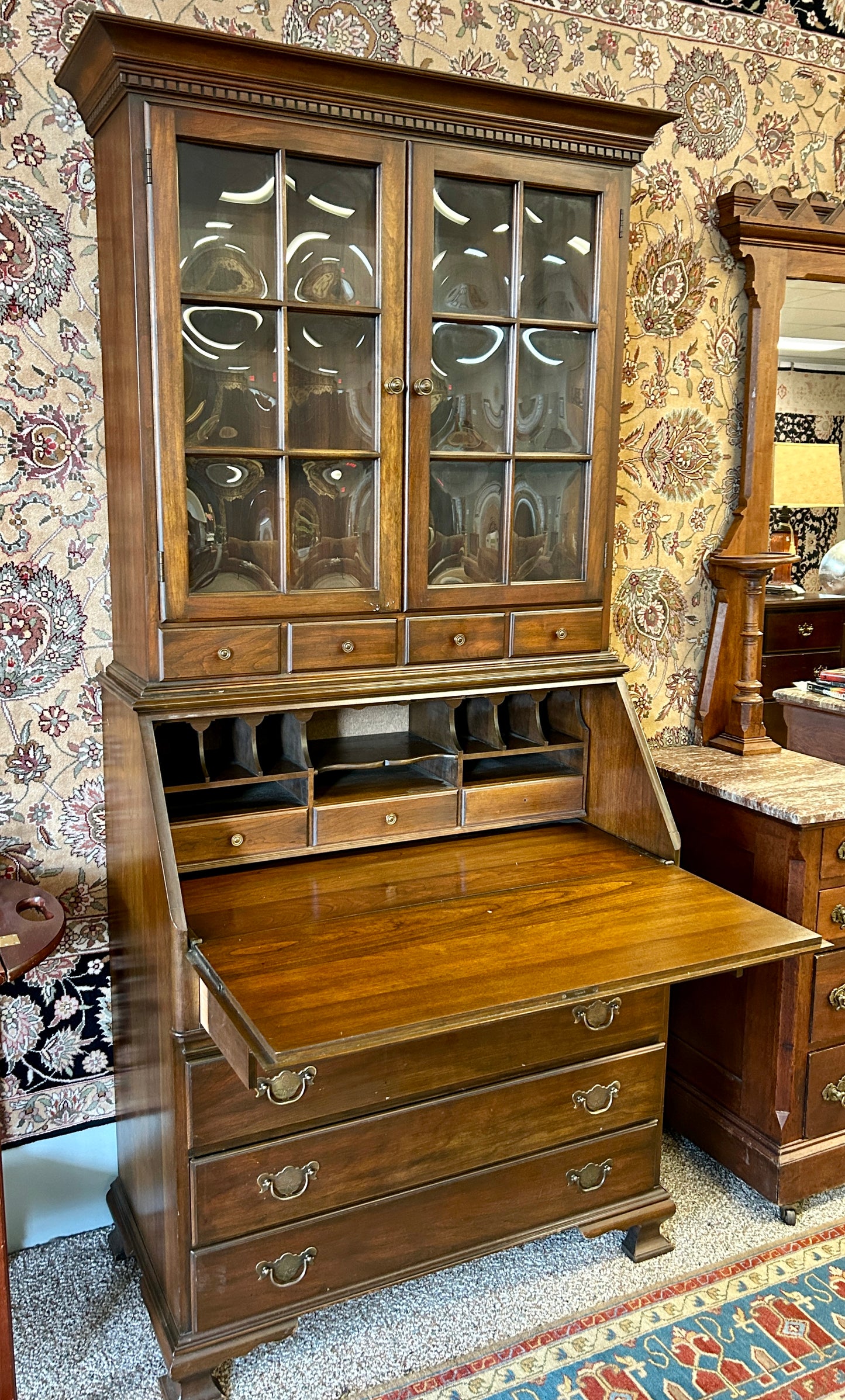 Pennsylvania House Secretary Desk, 79" Tall, Solid Wood